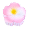 Pink gradient floral hair claw clip made of matte resin with yellow center detail - Pink