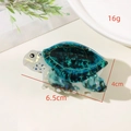 Blue-green marble turtle hair claw clip in 6.5cm length with translucent white body - Small / Small-Dark Green