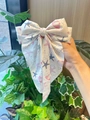 Haarklammer mit Seestern- und Muscheldruck, langer Schleife für den Sommerurlaub-Stil - Weiß