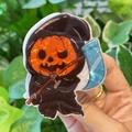 Pinza per capelli a forma di zucca e mietitore in acrilico per acconciatura di Halloween - Stile Mietitore Fantasma Zucca