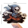 Cute rowing reaper ghost hair claw clip made of acrylic for Halloween styling, 6.5cm size - Rowing Ghost