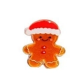 Niedliche Lebkuchenmann-Haarklammer mit Weihnachtsmütze für weihnachtliche Frisuren - Lebkuchenmann