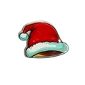 Funkelnde rot-weiße Weihnachtsmützen-Haarspange mit festlichem Glitzer-Design - Weihnachtsmütze
