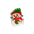 Weihnachts-Schneemann-Perle mit rotem Schal und grünem Strumpf für DIY-Schmuck - Schneemann