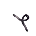 Pinza per capelli 13cm nero opaco con finitura satinata e design a spirale - Nero