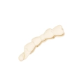 Pinza de pelo de banana con lazo en forma de corazón blanco crema de resina pulida - Blanco Leche