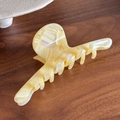 Große cremefarbene Haarklammer aus Acetat mit Marmoreffekt für elegante Hochsteckfrisuren - Beige Marmor Große Kralle (9)