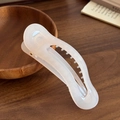 Pince à cheveux ondulée blanc crème translucide en PC de haute qualité pour femmes - Blanc Cassé