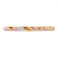 Fermaglio per capelli minimalista in acetato marmorizzato nei toni rosa e ambra - Rosa Floreale (10.5cm)