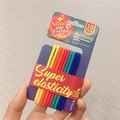 Set de 10 gomas para el pelo coloridas de alta elasticidad en cinco tonos para peinados - Conjunto Rojo Amarillo