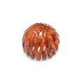 Bird nest shaped expanding hair clip with elegant amber brown tortoiseshell pattern - Orange