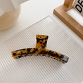 Elegante pinza per capelli grande in acetato con motivo a tartaruga marrone lucido - Grande (11.5cm) / Tartarugato Caffè