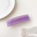 Minimalist lavender purple rectangle hair clip in matte translucent acetate - Large / Jelly Purple