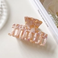 Pink and orange marble pattern acetate hair claw clip with a strong grip for women - Taro Purple-7.5cm