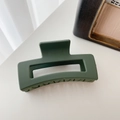 Pince à cheveux rectangulaire vert foncé mat de 8,5 cm pour volume moyen - Vert Foncé Mat (8.5cm)