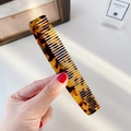 Pettine per capelli vintage in acetato tartarugato con denti larghi per lo styling - Tartaruga Caffè-13.7cm
