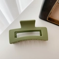 Pince à cheveux carrée vert olive mate de 8,5 cm au design géométrique minimaliste - Vert Armée Mat (8.5cm)