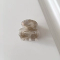 Mini acetic acid hair claw clip with cream marble pattern for hair styling - 2.6cm / Marble Gray
