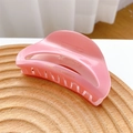 Molla per capelli in acetato rosa traslucido lucido con scritte dorate alla moda - Rosa Lucido