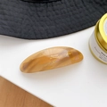 Fermaglio per capelli stile francese ambra tartarugato con scritta dorata La France - Marrone (Senza Logo)