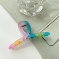 Regenbogen-Haarklammer aus mattem Harz für elegante Hochsteckfrisuren im Alltag - Band-Stil