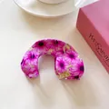 Elegante molletta per capelli viola con motivo floreale a girasole su acrilico - Floreale Viola (F624-8.8cm)