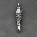 Polished silver bullet pendant with detailed scorpion relief for men's necklace - Scorpion Silver (Pendant Only)