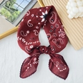 Rotes Baumwoll-Leinen Haarband mit Paisley-Muster und elegantem Knoten für Damen - Rot
