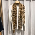Long leopard print silk scarf for women featuring classic brown and black animal patterns - Leopard Print