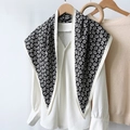 White long sleeve shirt with black and white paisley print decorative shawl detail - Paisley Print (TBSJJ10) / 87*130CM / Black