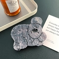 Cute koala acetate hair claw clip with grey purple marble texture and large animal design - Large-10cm / Gray