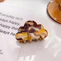 Mini pince à cheveux en acétate en forme de nuage avec motif écaille de tortue chic - Nuage Jaune Brun