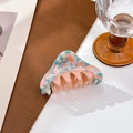 Elegante haarklem van acetaat met blauw en roze marmerpatroon voor opgestoken haar - Roze Blauw-8.2cm