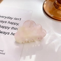 Pince à cheveux nuage en acétate avec dégradé rose et crème pour style élégant - Nuage Rose Blanc