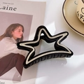 Elegante molletta per capelli grande a stella nera con strass per acconciature - Nero Strass Oro