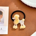 Chouchou caniche à la mode en acétate avec strass scintillants et élastique robuste - Cravate à cheveux / Beige