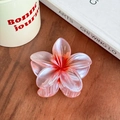Pinza per capelli a forma di plumeria con sfumatura rosa e finitura traslucida chic - Arancione