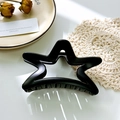 Molla per capelli a stella nera opaca per capelli folti con design moderno minimalista - Nero Opaco (5612698394002) / 11cm