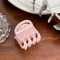Pink marble acetate hair claw clip for elegant hairstyles on dark wooden table - Pink (3.5cm)