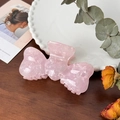 Rosafarbene Haarspange mit Marmortextur und Schleifenform für elegante Frisuren - Rosa (8.8cm)