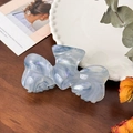 Elegant light blue acetate shark hair claw with iridescent marble texture finish - Blue Purple (8.8cm)