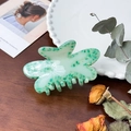 Elegant mint green leopard acetate hair claw clip for high ponytail styling - Polka Dot Green (8.4cm)