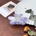 Elegant purple and pearlescent white acetate butterfly hair claw clip for updos - Dazzling Purple (8.4cm)