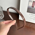 Cerchietto sottile marrone caramello lucido con finitura di lusso in un set estetico - Stile Semplice in Acetato / caffè