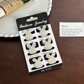 Lot de six mini pinces à cheveux en perles blanches en forme de lapin pour coiffure élégante - Ensemble 6