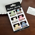 Lot de 6 mini pinces à cheveux irisées colorées sur carte pour une coiffure élégante - Mini Combo Iridescent