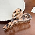 Pinza per capelli vintage in acetato tartarugato a forma di cuore per donna - Molletta a Cuore - 12cm
