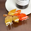 Large maple leaf hair claw clip with autumn gradient resin texture on wood table - Maple Leaf Claw