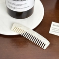 Portable wide tooth acetate hair comb in white marble texture on wood background - Small / Iridescent White Small Comb-8.8cm