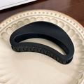 Pinza per capelli 12cm nero opaco con design a mezzaluna in stile minimalista - Grande / Nero